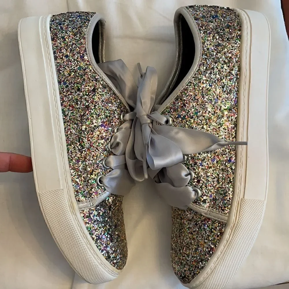 DIRTY LAUNDRY GLITTER SNEAKERS.  NEW